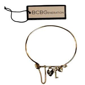 BCBGeneration Affirmation Gold Tone Charm Bracelet